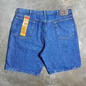 Vintage Wrangler Blue Denim Baggy Jean Shorts Mens 40" Skater Medium Wash Jorts